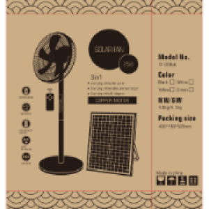 Ventiladores solares con sus placas