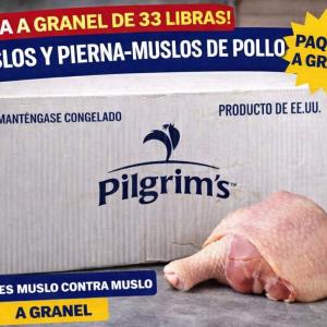 1/4 de pollo en bolsa de 33lb (muslo, contramuslo)