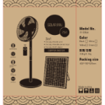 Ventiladores solares con sus placas